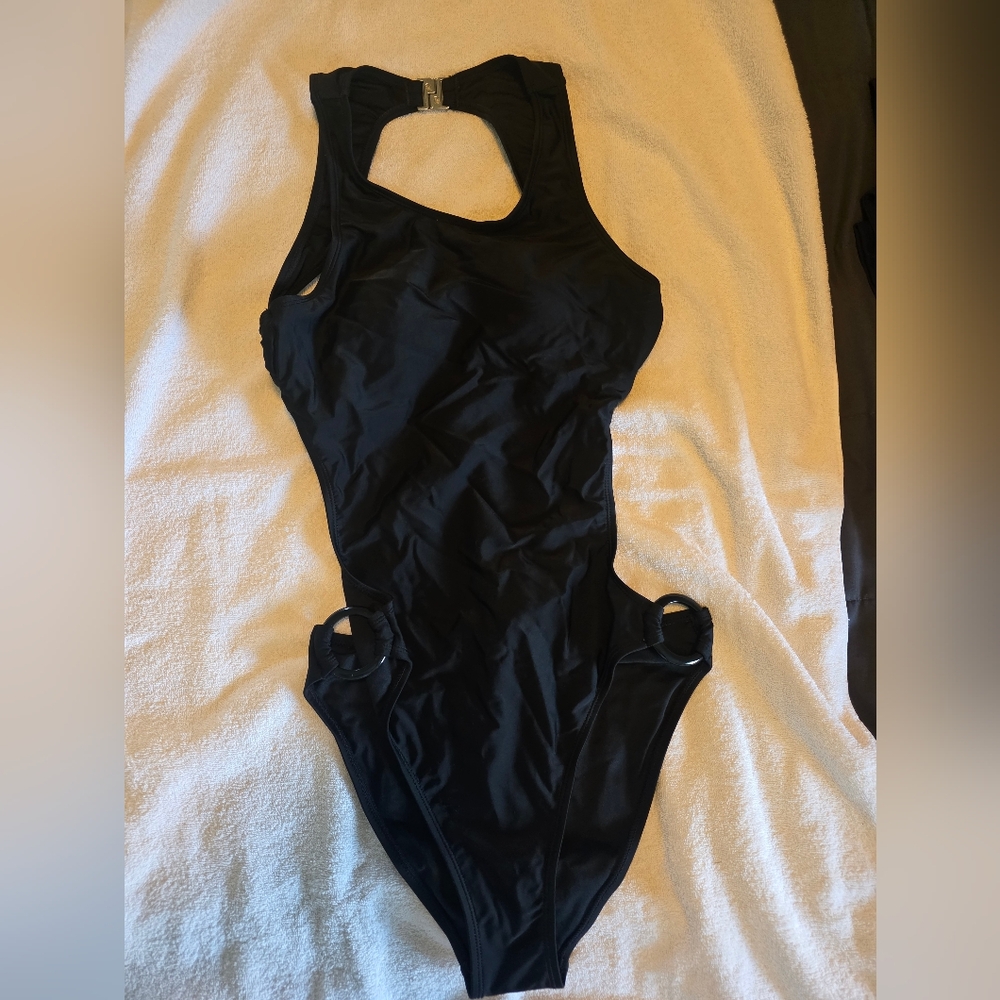 Cupshe Black Cutout Swimsuit